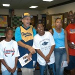 John Isaacs and some friends at the Madison Avenue Boys and Girls Club in the Bronx, August 2003.
