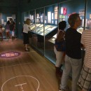 Some of the last patrons to see "The Black Fives" at the New-York Historical Society yesterday.